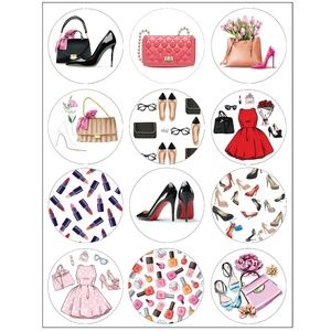x60 Handbag Shoes Stickers Fashion Scrapbook Planner Stickers